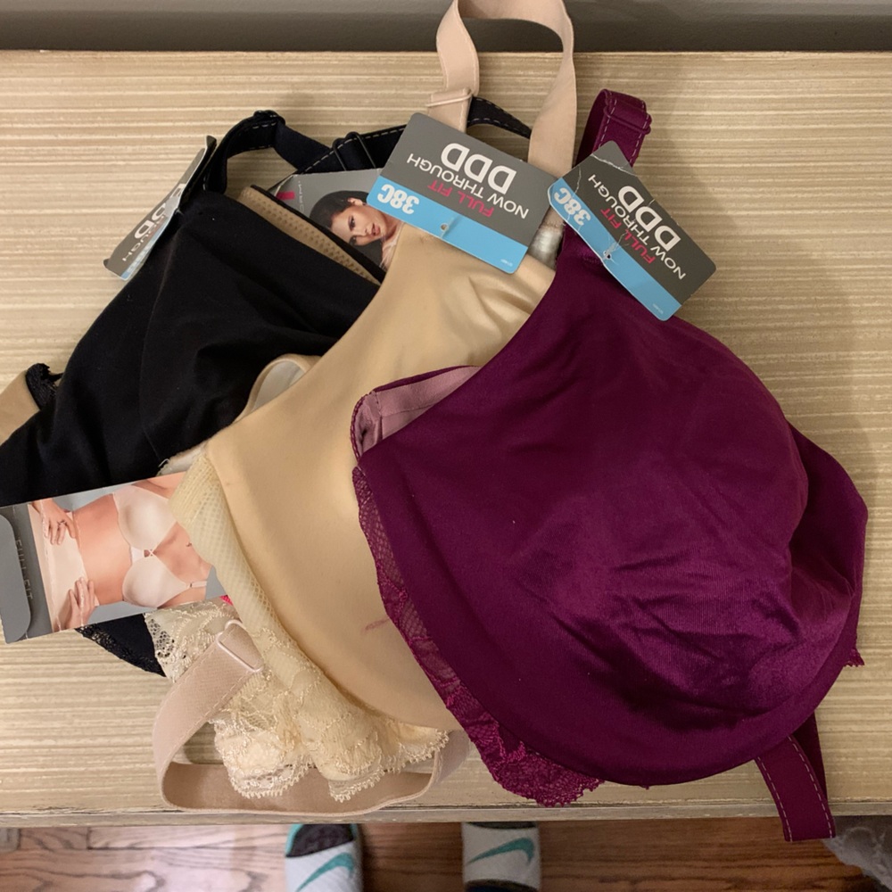 Maidenform Comfort Devotion Full Fit 2 Ply UW Bra Lot of 3